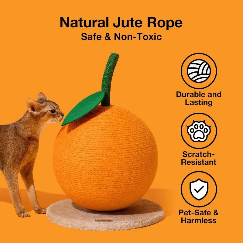 Cat Scratching Post, Cute Cat Scratcher with Sisal Rope, Vertical Cat Scratch Post for Indoor Cat and Kitten, Cat Scratching