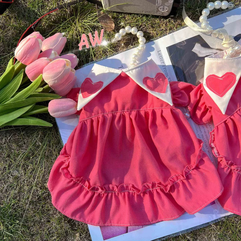 Pink Heart Pet Dress