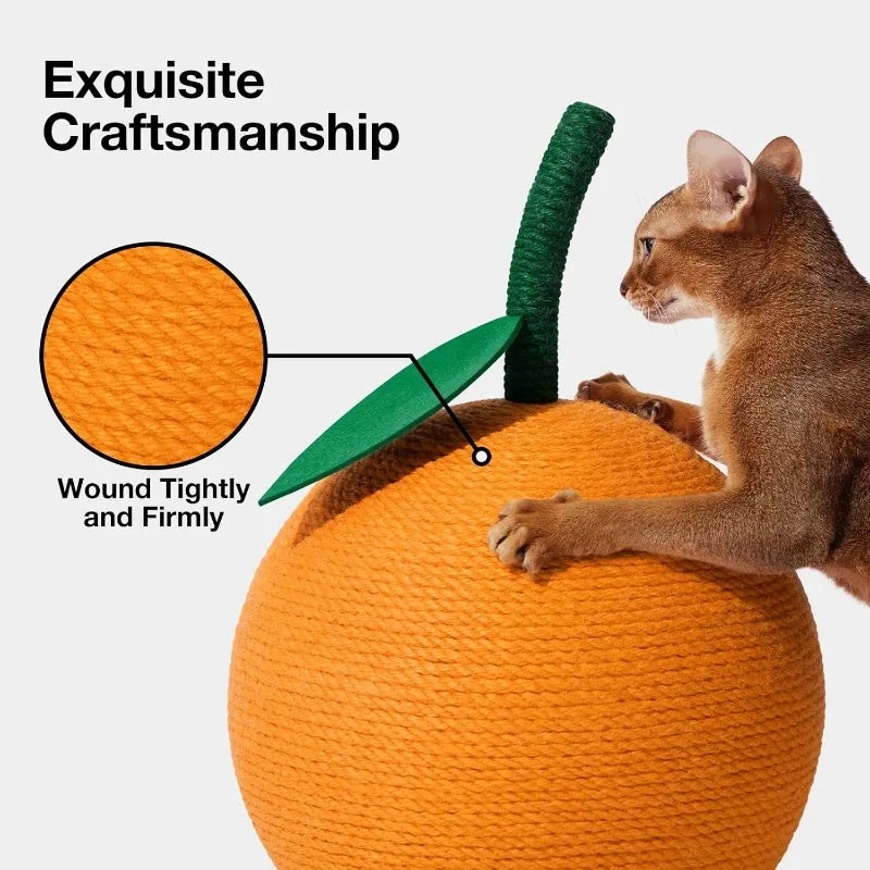 Cat Scratching Post, Cute Cat Scratcher with Sisal Rope, Vertical Cat Scratch Post for Indoor Cat and Kitten, Cat Scratching