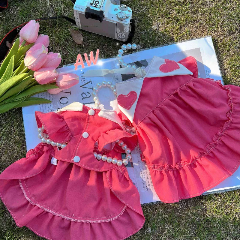 Pink Heart Pet Dress