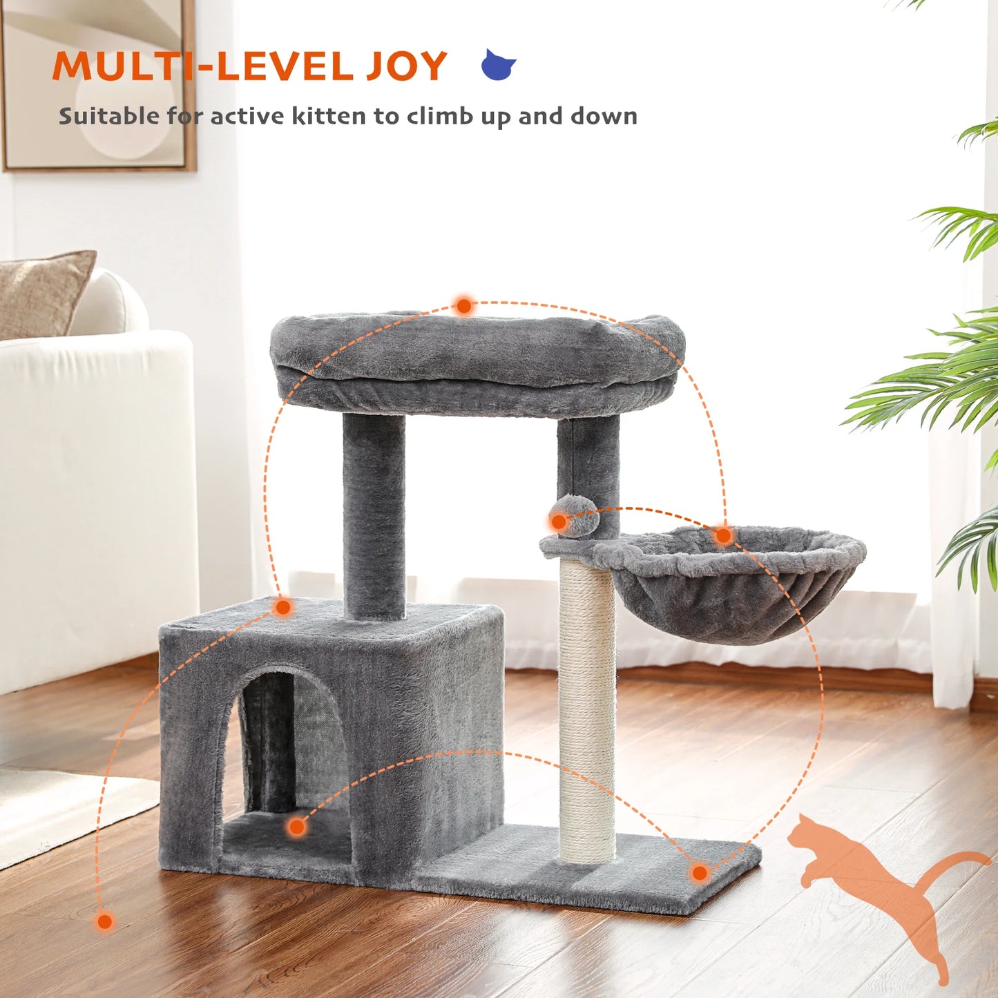 Light Gray Cat Tree Small size