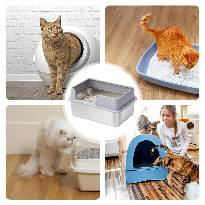 Stainless Steel Litter Box Open Top