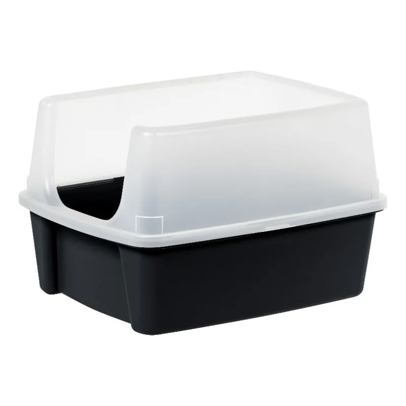 Open Top Cat Litter Box with Shield and Scoop