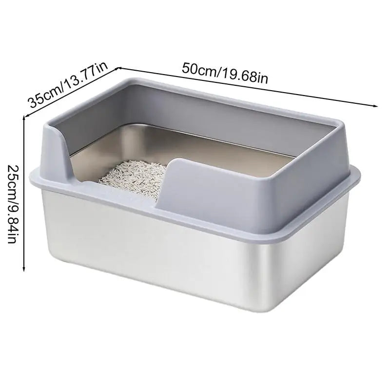 Stainless Steel Litter Box Open Top