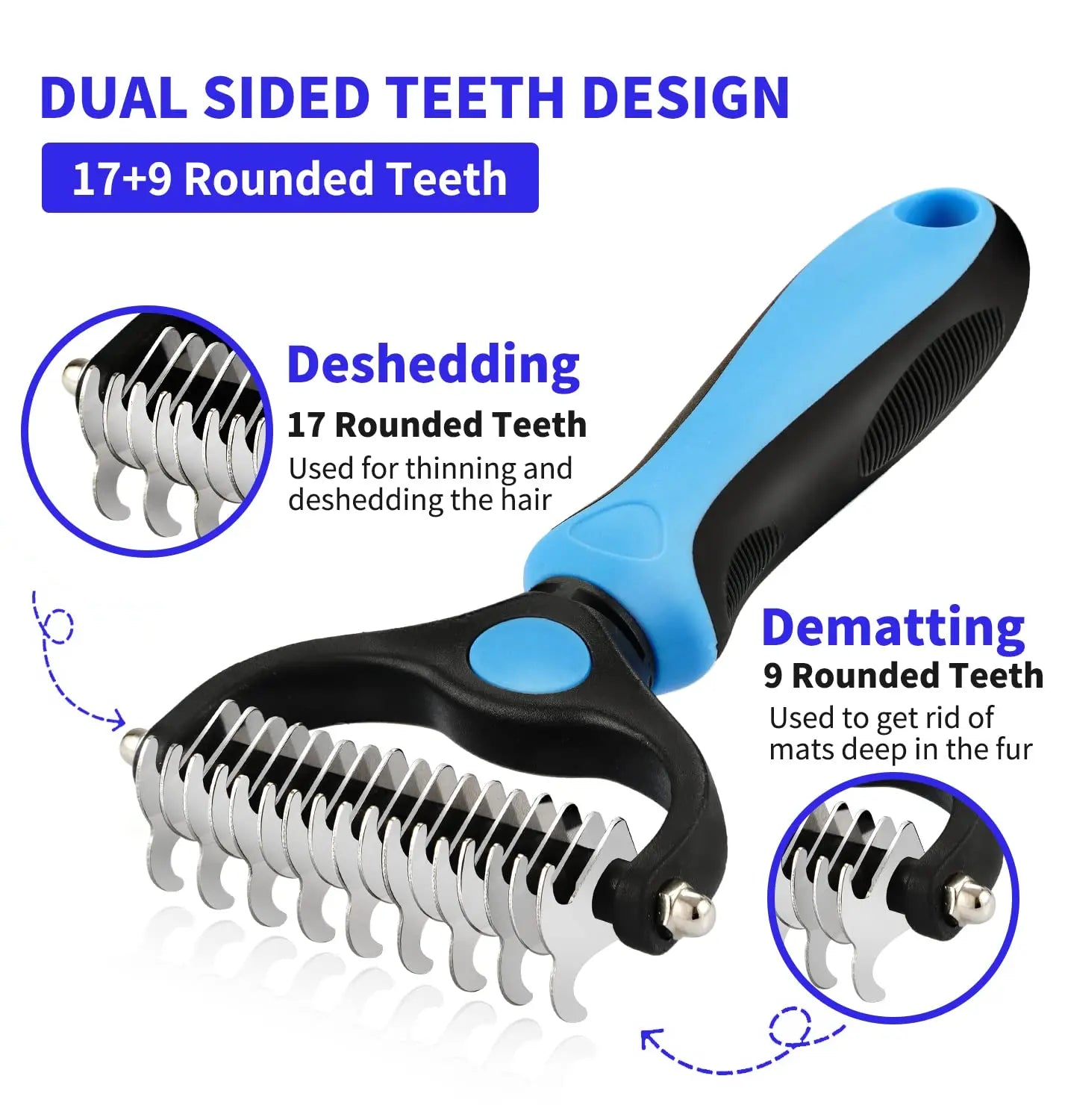 Professional Pet Deshedding Brush Dog Hair Remover