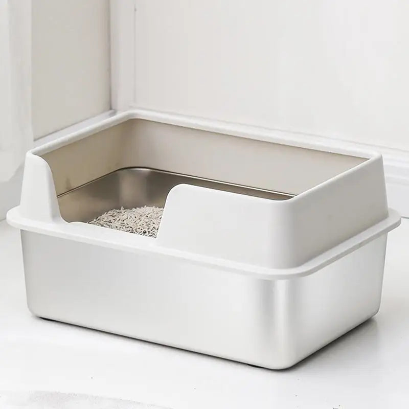 Stainless Steel Litter Box Open Top