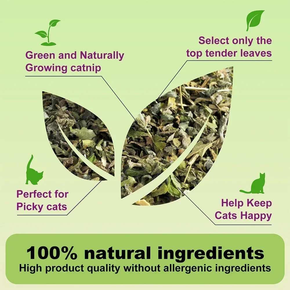 Cat Crack Catnip 100% Natural Safe & Non-Addictive Catnip Treats Used to Supplement Catnip Toys, Catnip Spray, & Cat Accessories