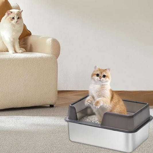 Stainless Steel Litter Box Open Top